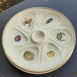 Lot de 3 assiettes à huîtres/crustacés