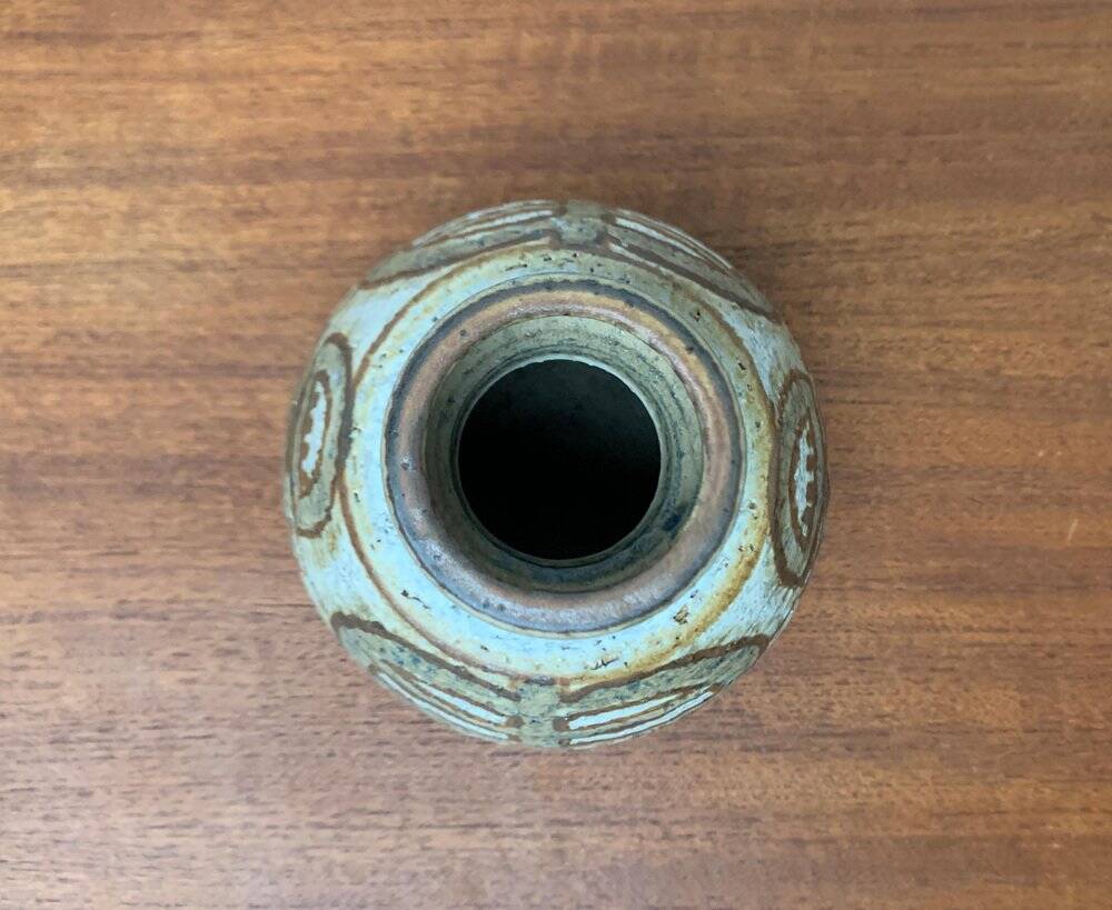 Mid-century Danish ceramic studio vase by Søholm, 1960s.