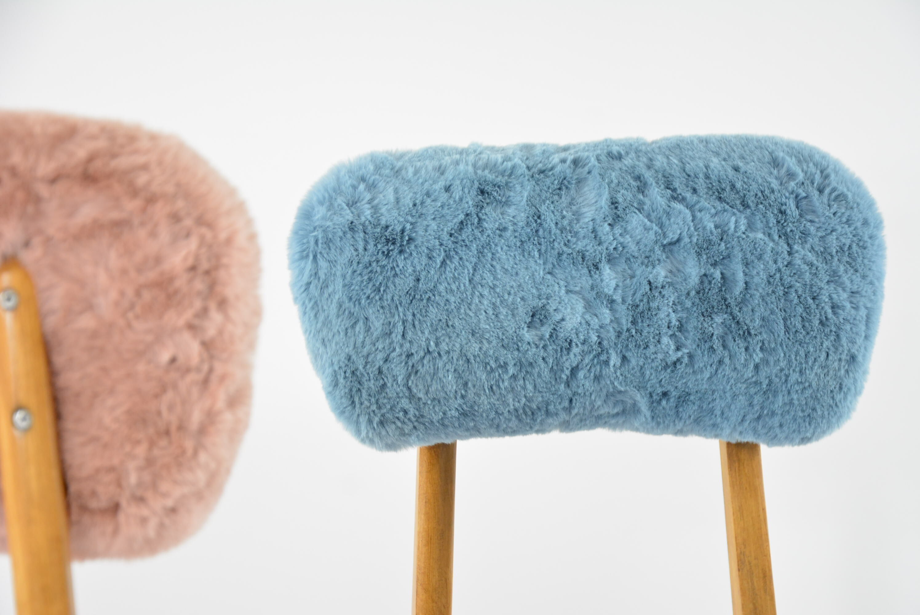 Pink and blue chairs