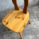 Set of 3 solid pine dining chairs – 1970s