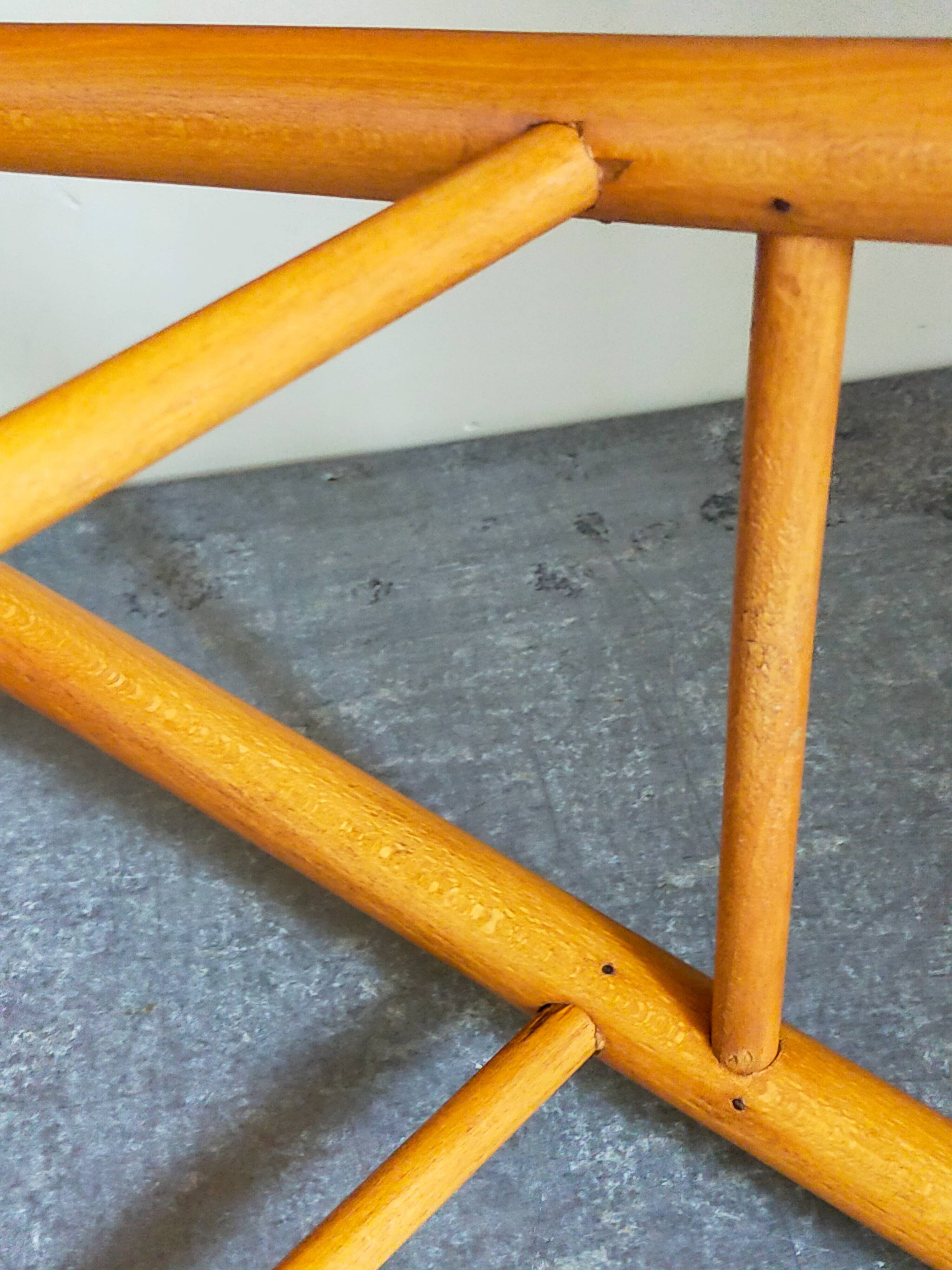 Vintage blond wooden stool