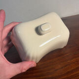 Bruno Evrard France crackle porcelain butter dish