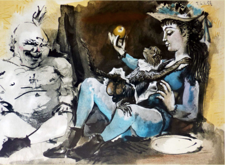 Lithograph Pablo Picasso Human Comedy 1954