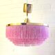 Hans-Agne Jakobsson Modell T603. Ceiling light with pink fringes, 1960s
