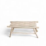 Woven rope bench
