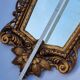 Antique wall mirror in carved gilded wood, Louis XV style, 19th century, 98 x 57 cm.
