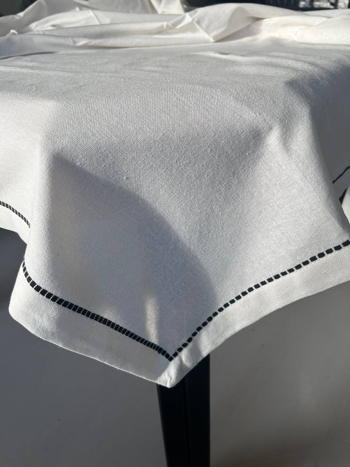 Embroidered cotton tablecloth