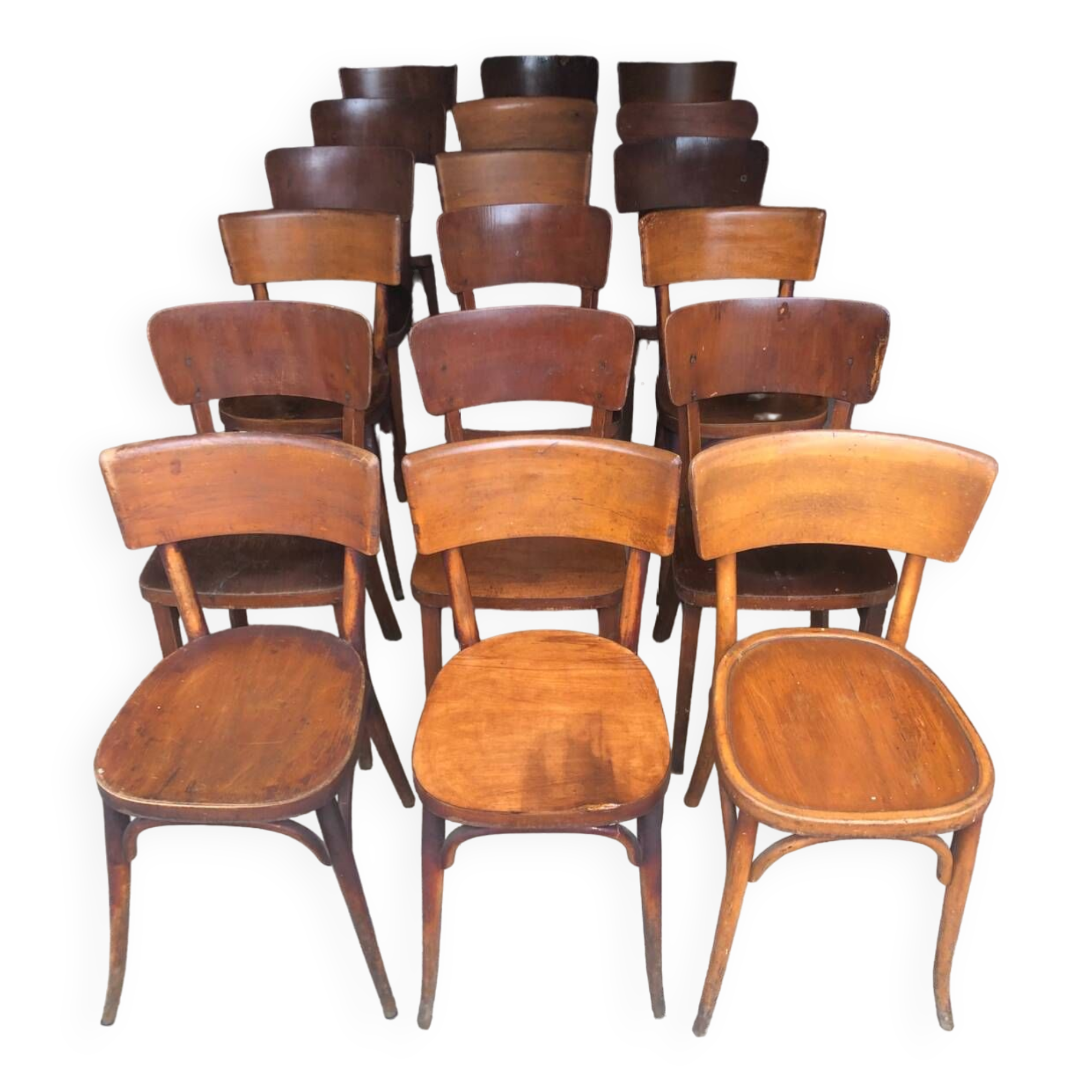 Set of 18 bistro chairs & Baumann