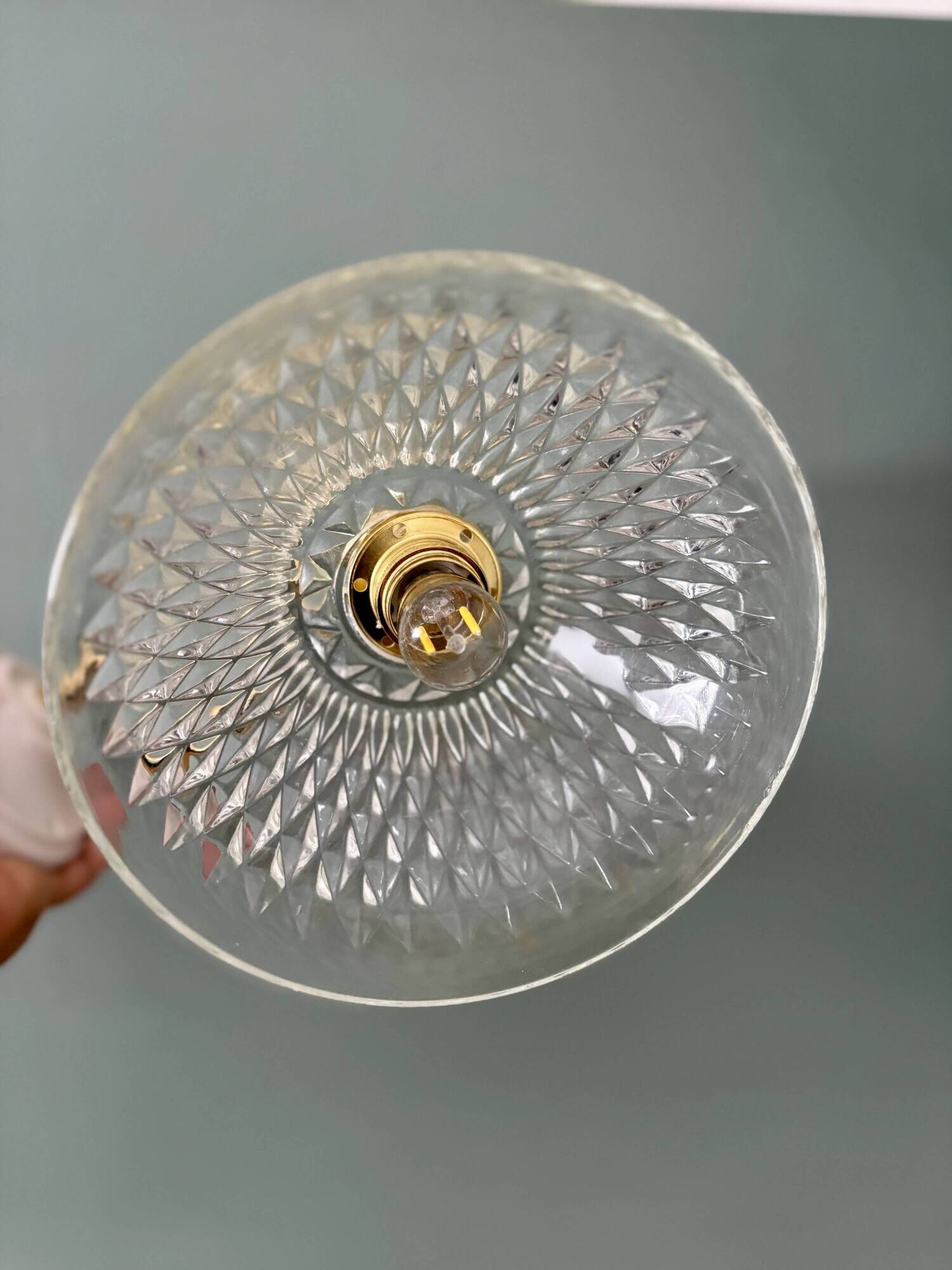 Vintage glass elbow wall light - tableware collection - (ACCV1)