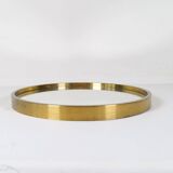 Round brass mirror from the mid-century by Glasmäster in Markaryd, Sweden, 1960s.