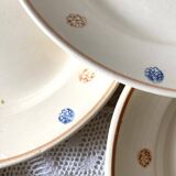 Assiettes plates  anciennes  à pois Sarreguemines
