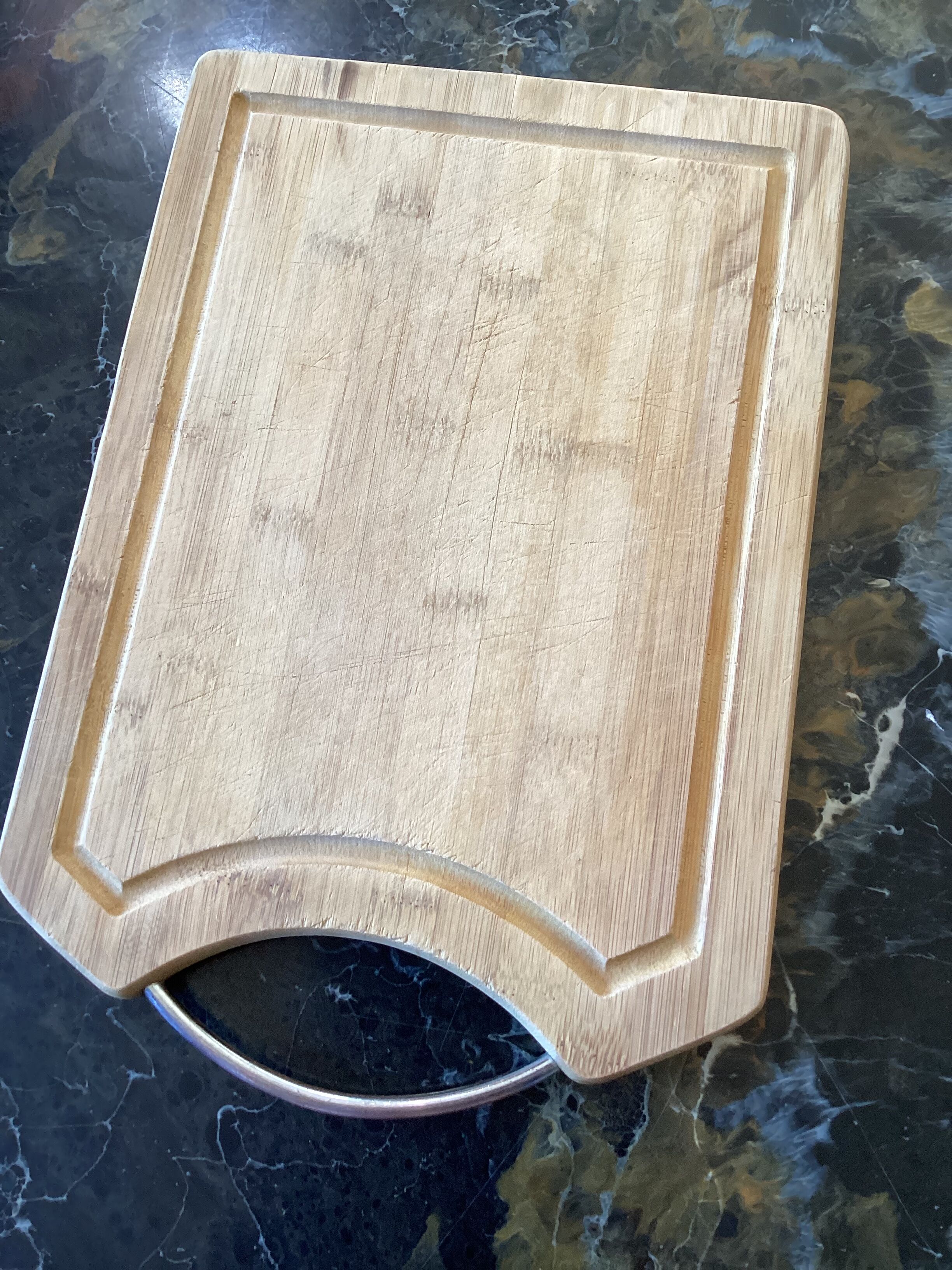 Clear wood cutting board