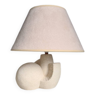 Albert Tormos style sculpture lamp in white stone / 60s / art / artisanal work / Mid-Century / France / 20th century