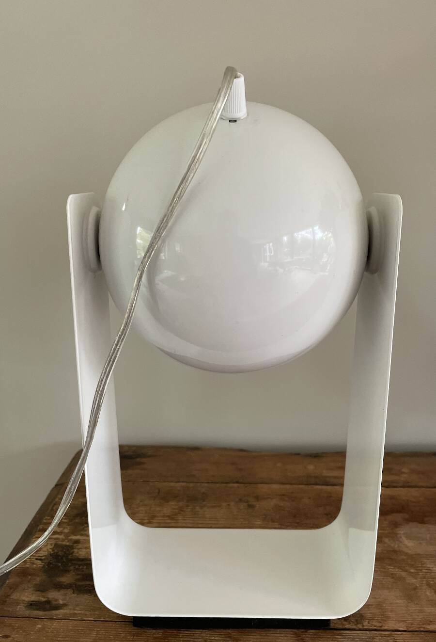 Vintage Table Lamp White Space Age Look Massive 90's design