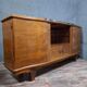 Art Deco buffet in flame walnut veneer, French work from the 1930s.