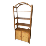 Vintage wicker rattan shelf