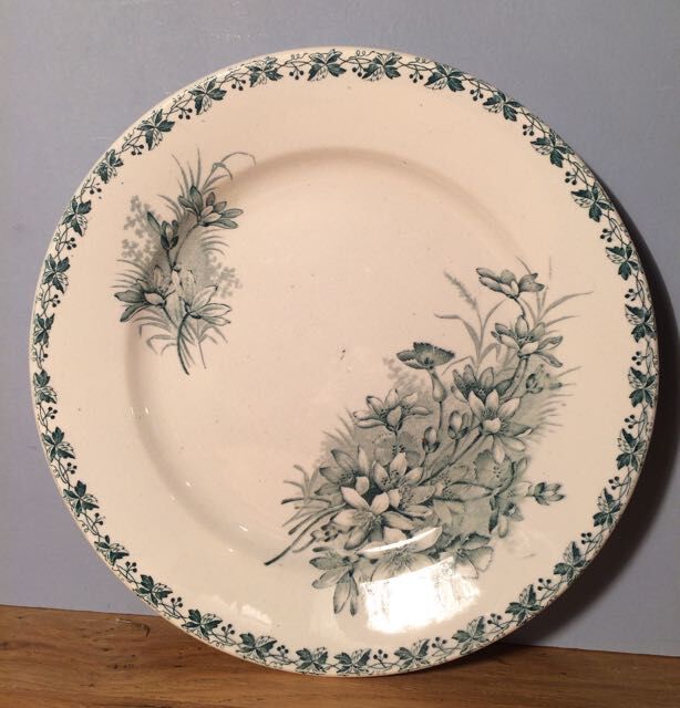 Trio of plates green tones