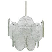 J.T. Kalmar Vienna Lustre Mid-Century in Glazed Glass, Austria, 1960s
