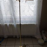 Vintage brass e-reader floor lamp