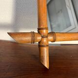 Old bamboo-style wooden mirror from the 50s