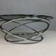 Table basse Mac en chrome et verre fumé de Miniforms, Italie, années 1970