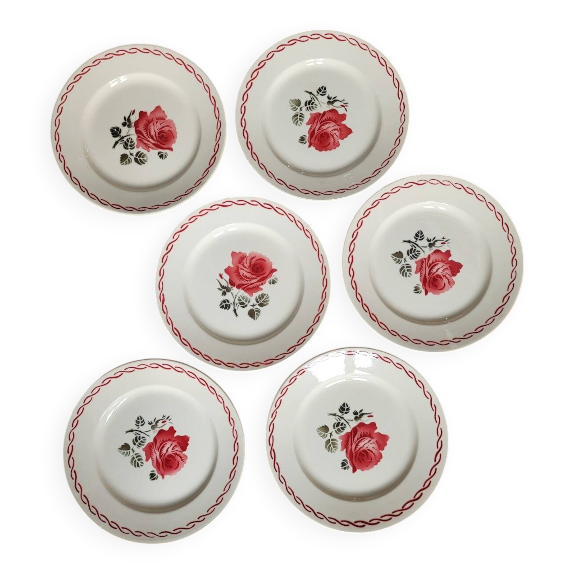 Lot n°2 de 6 assiettes à dessert Germaine de Badonviller