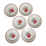 Lot n°2 de 6 assiettes à dessert Germaine de Badonviller