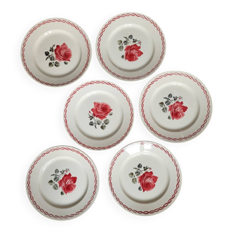 Lot n°2 de 6 assiettes à dessert Germaine de Badonviller