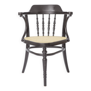 Fauteuil vintage en bois - noir