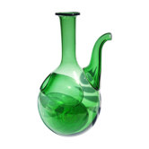Refrigerant decanter with vintage green glass ice cube reserve