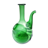 Refrigerant decanter with vintage green glass ice cube reserve