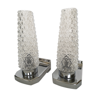 Pair of art deco wall lights