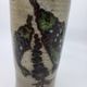 Vintage bottle vase in ceramic stoneware with fish decoration circa 1970/80.