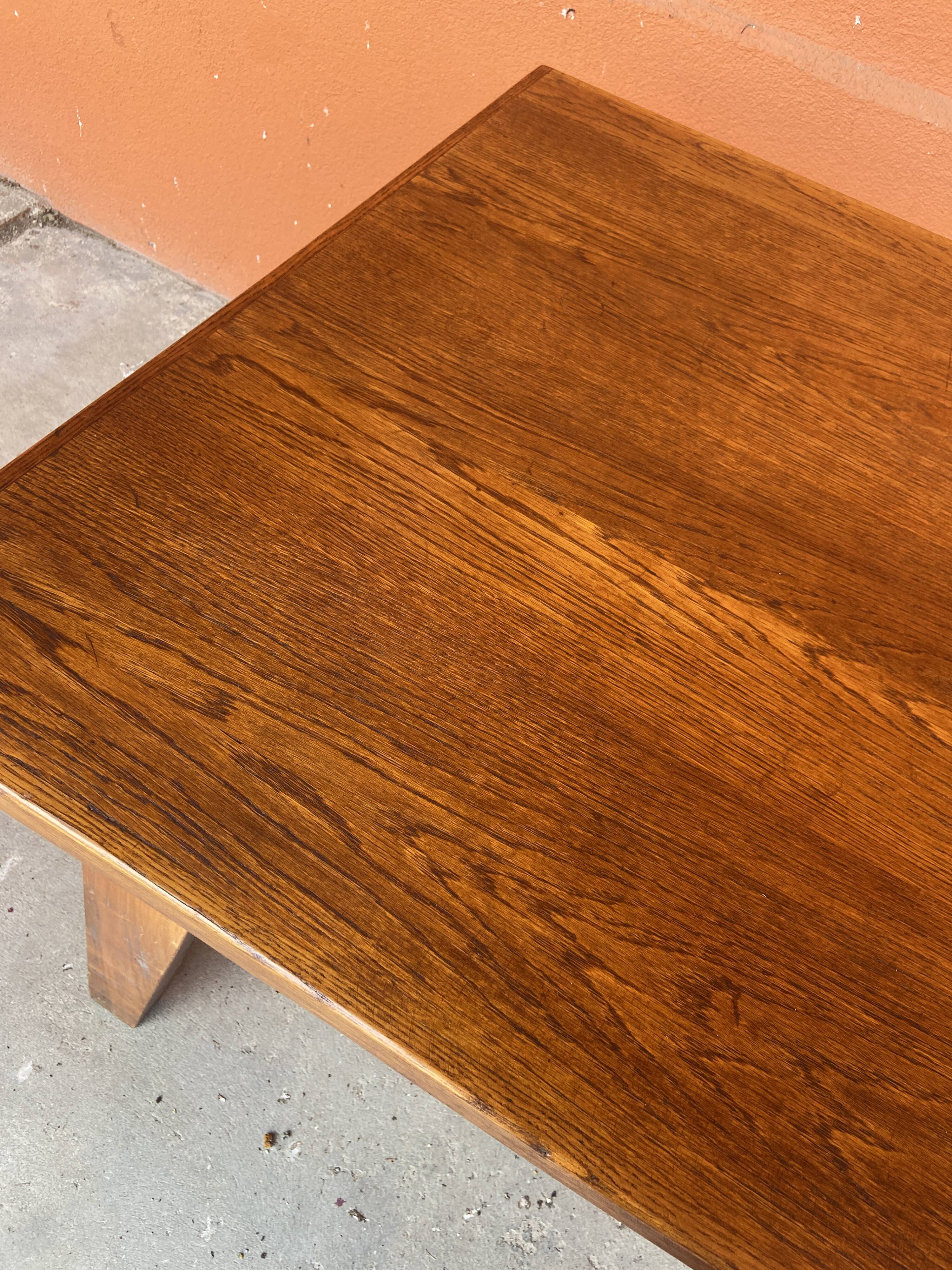 Farmhouse table Scandinavian brutalist dining table vintage 1960s legs com