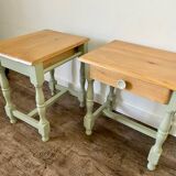 Pair of pine bedside tables
