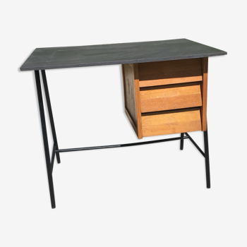 Bureau vintage bois et métal