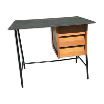 Bureau vintage bois et métal