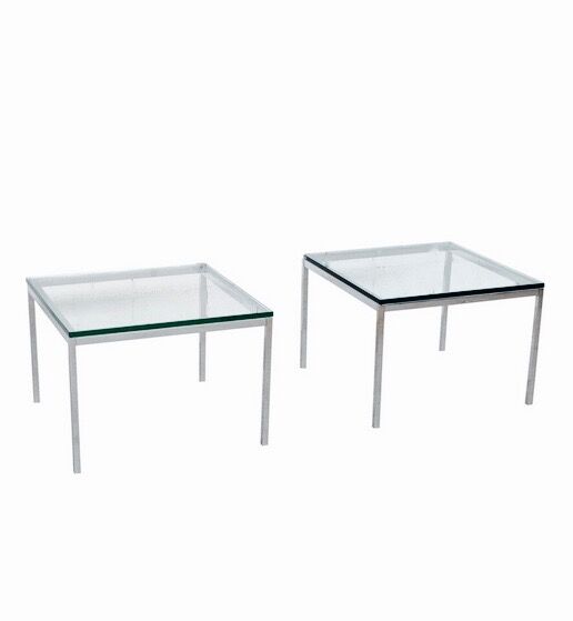 Paire de tables basse/bouts de canapé par Florence KNOLL