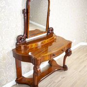 Table de coiffeuse antique en acajou, années 1890
