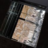 Table basse bar laquée Paul Michel pour Roche Bobois, France, 1980s