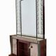 Luigi Brusotti Mid-Century Modern Italian Bar Cabinet with Decorated Mirror