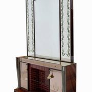 Luigi Brusotti Mid-Century Modern Italian Bar Cabinet with Decorated Mirror