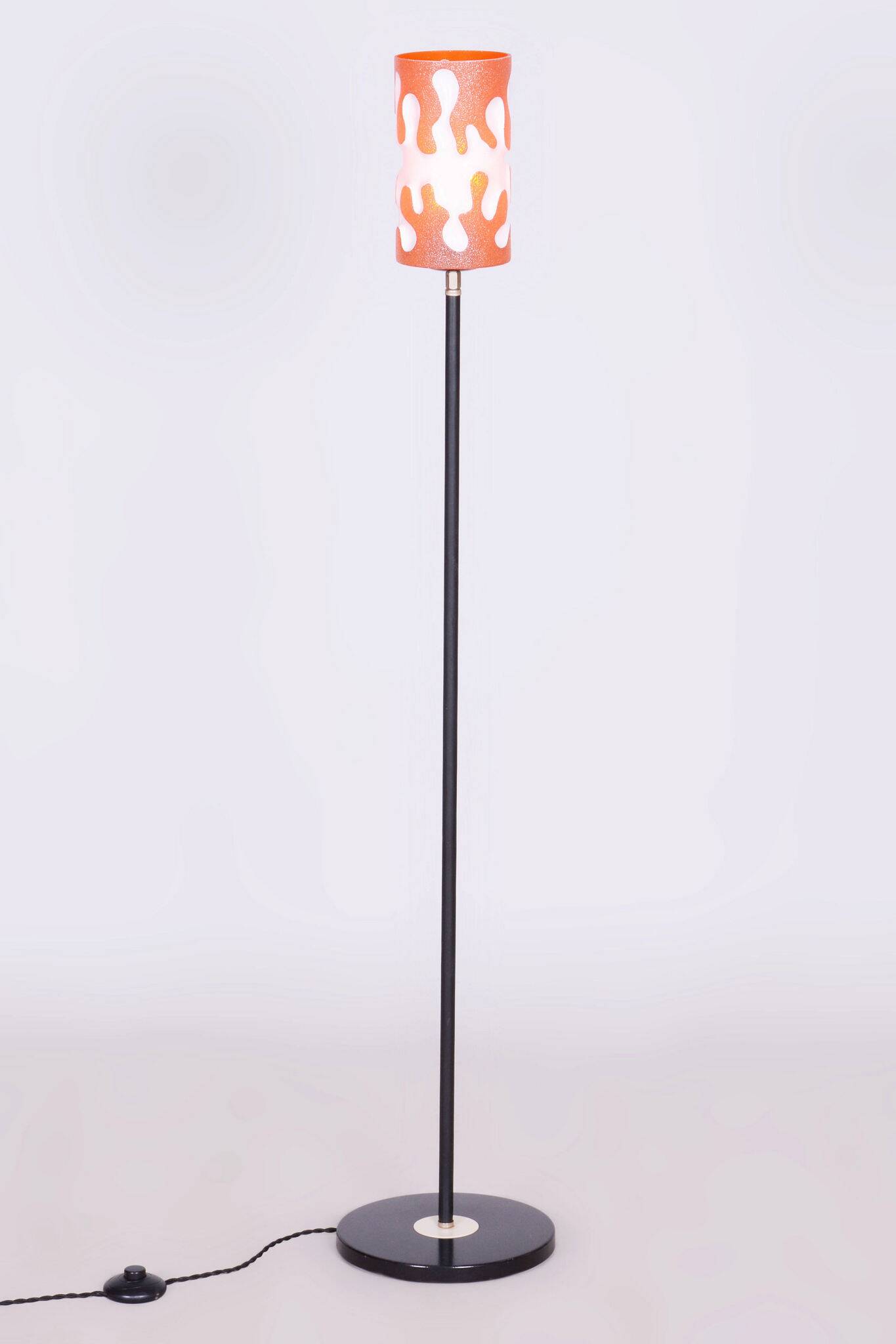 Original MidCentury Floor Lamp, New Electrification, Steel, Czechia, 1960s