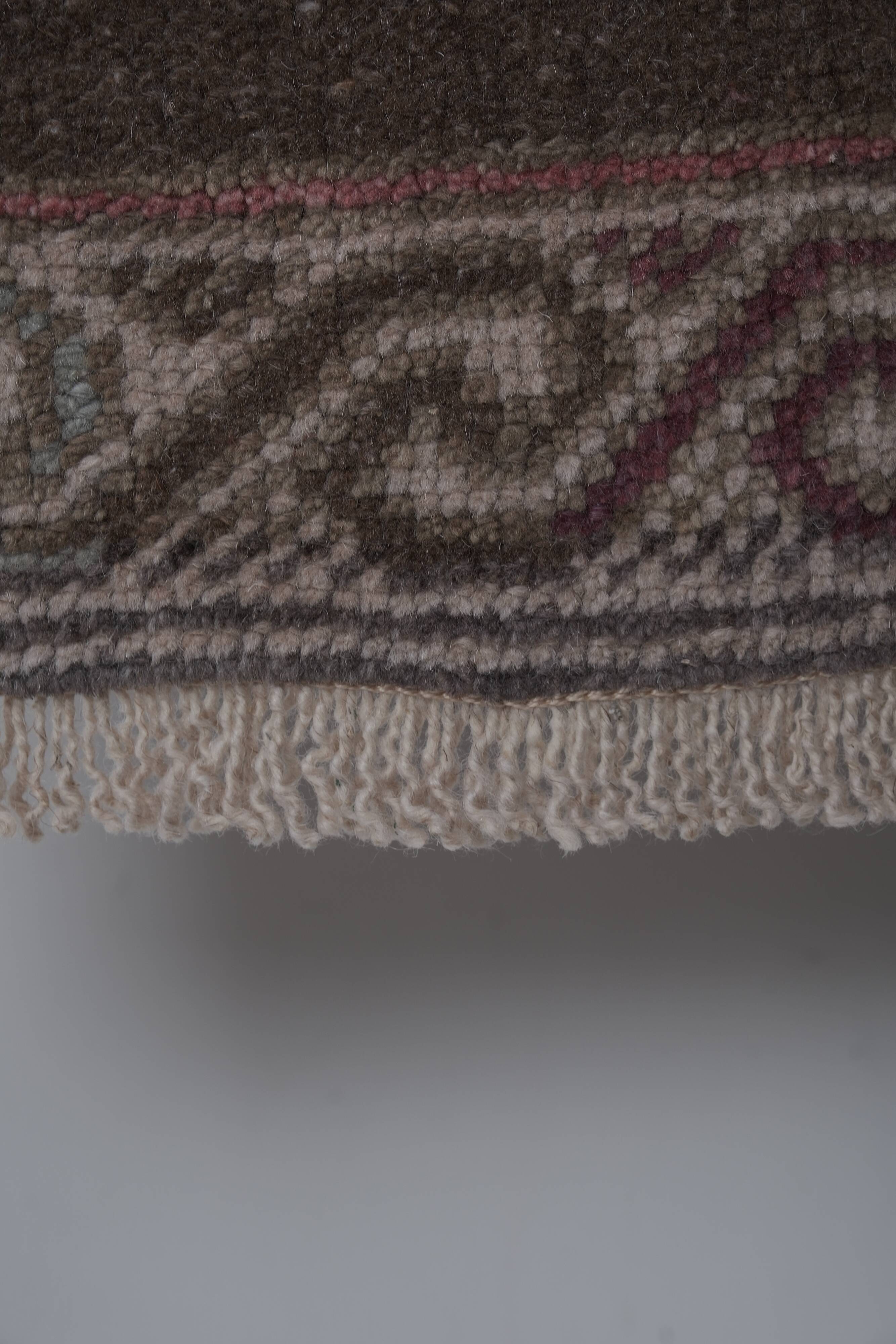 Vintage Turkish Oushak Rug Handwoven 84x220 cm