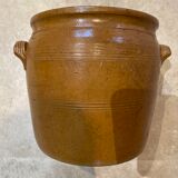 Pot in brown stoneware