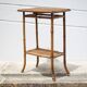 Bamboo and woven wicker table, vintage bamboo console, side table