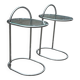 German chrome and glass bedside tables, 1981, set of 2