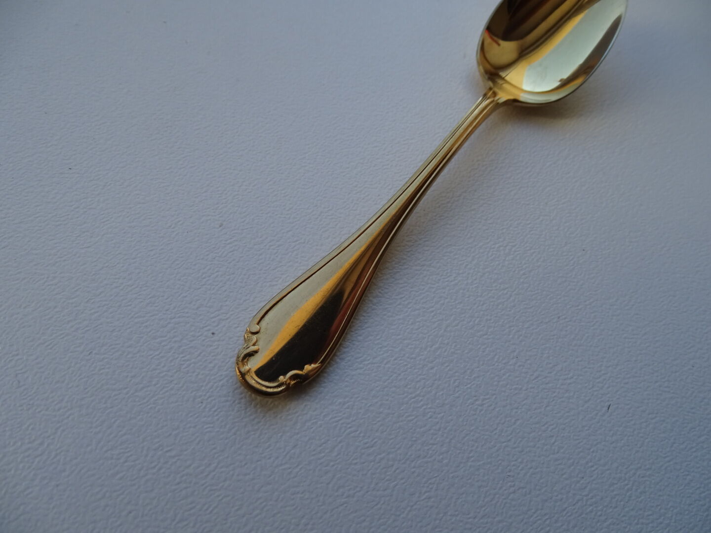 Christofle 8 spoons mocha golden metal - Alfenid model Pompadour - 10 cm