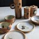 Rare stoneware ensemble "La Colombe" 60'