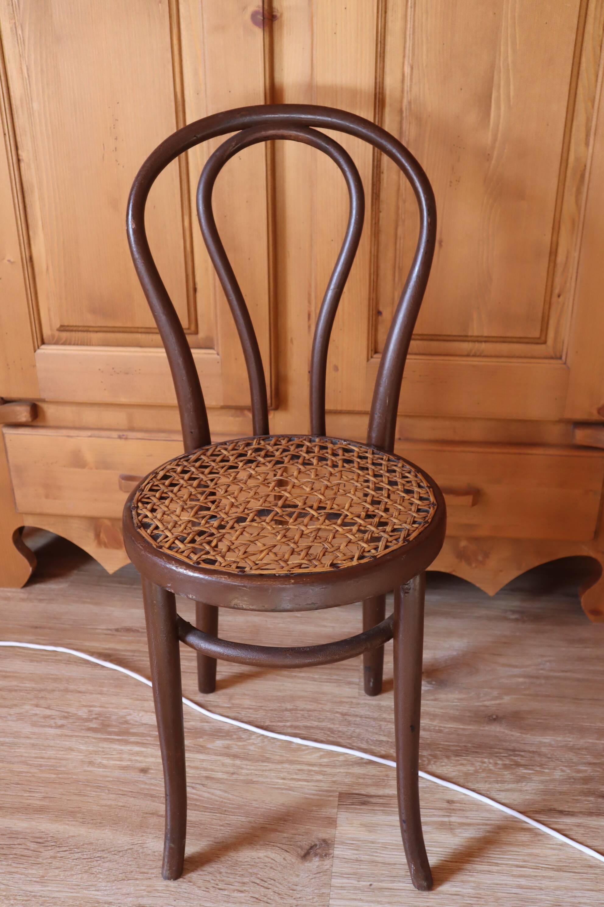 Bistro chair Jacob Josef Kohn 1890-1910 cane vintage